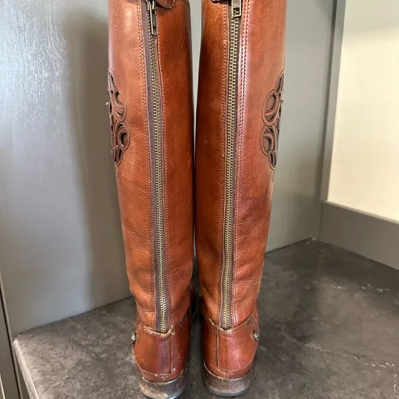 FRYE Brown Leather Riding Boots