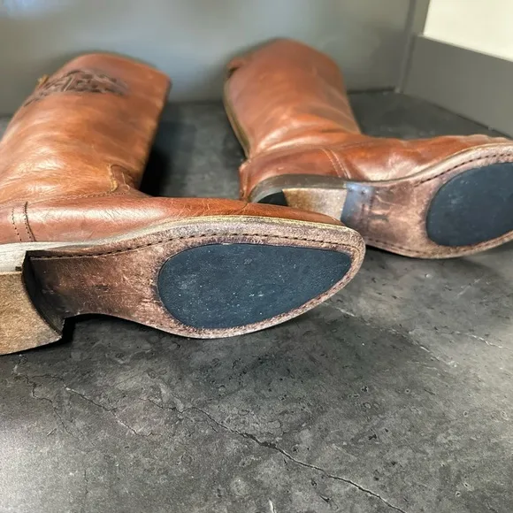 FRYE Brown Leather Riding Boots