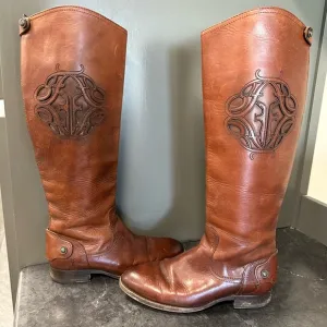 FRYE Brown Leather Riding Boots