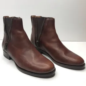 Frye Carly Double Zip Chelsea Ankle Cognac Boots