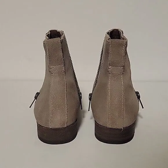 Frye Carly Zip Suede Ankle Boots