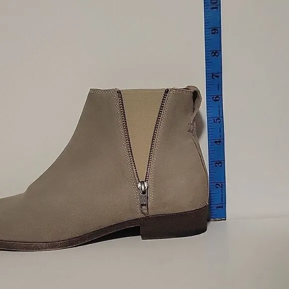 Frye Carly Zip Suede Ankle Boots