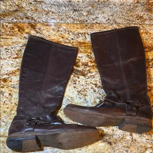 Frye Dark Brown Leather Boots