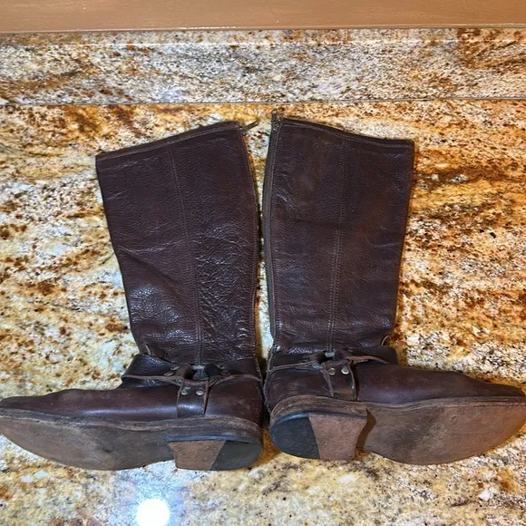 Frye Dark Brown Leather Boots