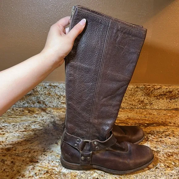 Frye Dark Brown Leather Boots