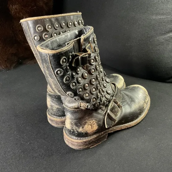 Frye distressed Motorcycle Boots
