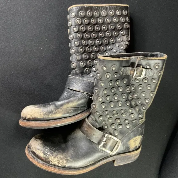 Frye distressed Motorcycle Boots