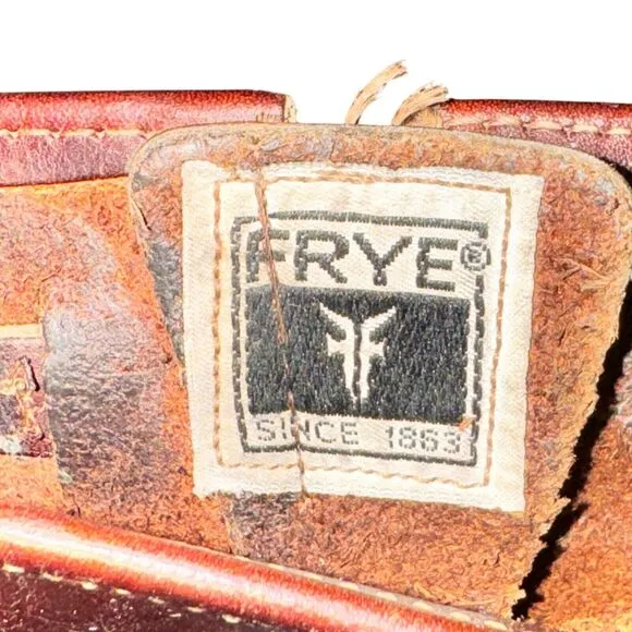 Frye Engineer 8R Motorcycle Boots Women's Size 9.5 M Dark Brown Leather Buckles