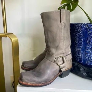 FRYE grey harness motorcycle biker Cowboy boots size 10