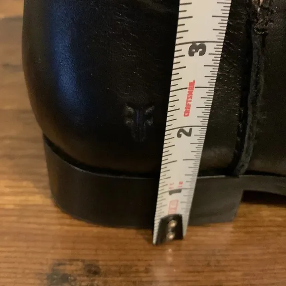 Frye Melissa Shootie ankle boots in black leather Size 5.5
