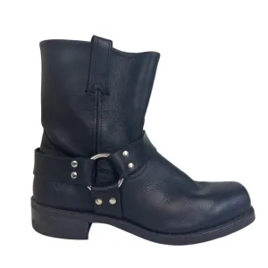Frye Men’s Black Leather Motorcycle Harness Boots 10.5