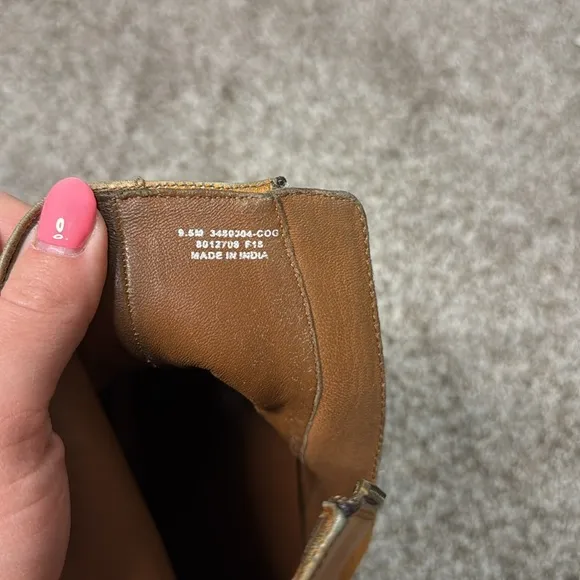 FRYE Men's Inside Zipper Ankle Boots Size 9.5M In Cognac