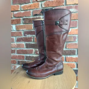 Frye Molly Button Tall Equestrian Riding Boots