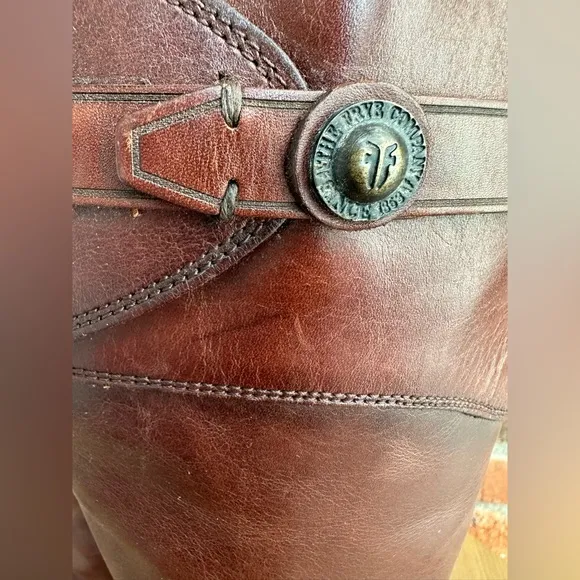 Frye Molly Button Tall Equestrian Riding Boots