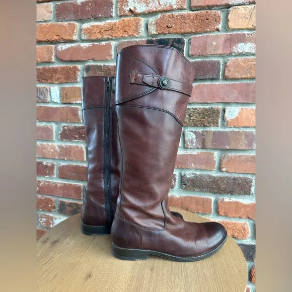 Frye Molly Button Tall Equestrian Riding Boots