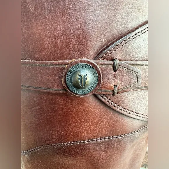 Frye Molly Button Tall Equestrian Riding Boots