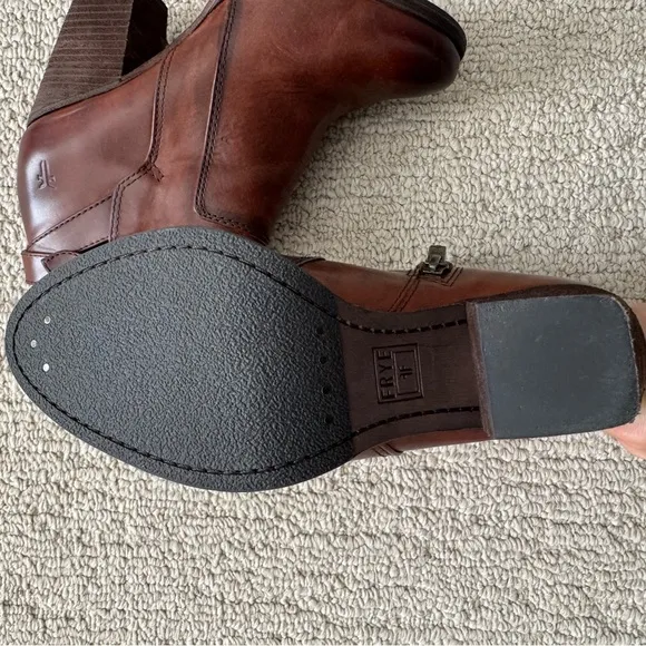 Frye Patty Riding Bootie boots, size 8.5, redwood leather, EXCELLENT condition!