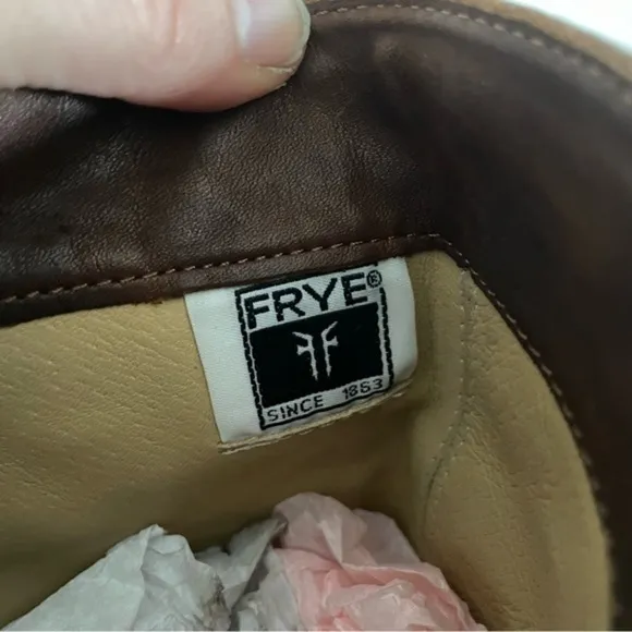 Frye PHILLIP Riding Boots in Cognac Pebbled Leather