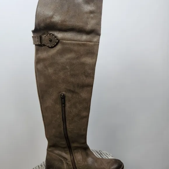 Frye Shirly Over The Knees Boots Suede Leather Womens Size 6