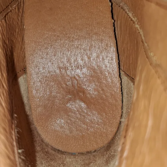 Frye Tan Leather Zip-Up Riding Ankle Booties Boots Women's Size 7.5B