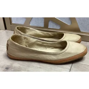 FRYE Tegan Ballet Flats shoes slip on loafers tan  leather 7 M