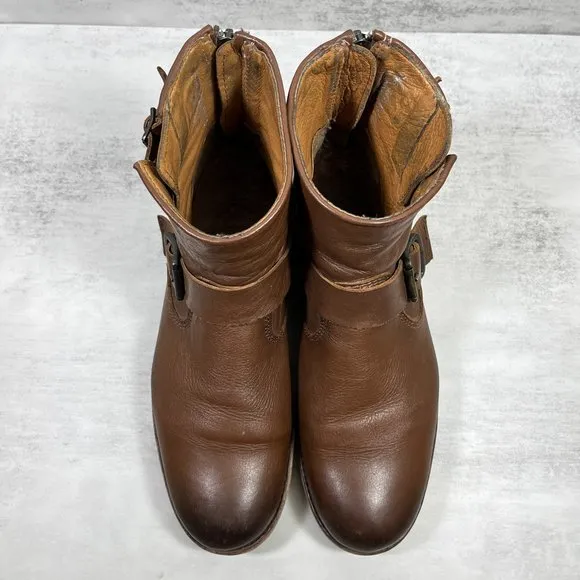 Frye Tyler Engineer Leather Ankle Boots - Women's Size 7.5