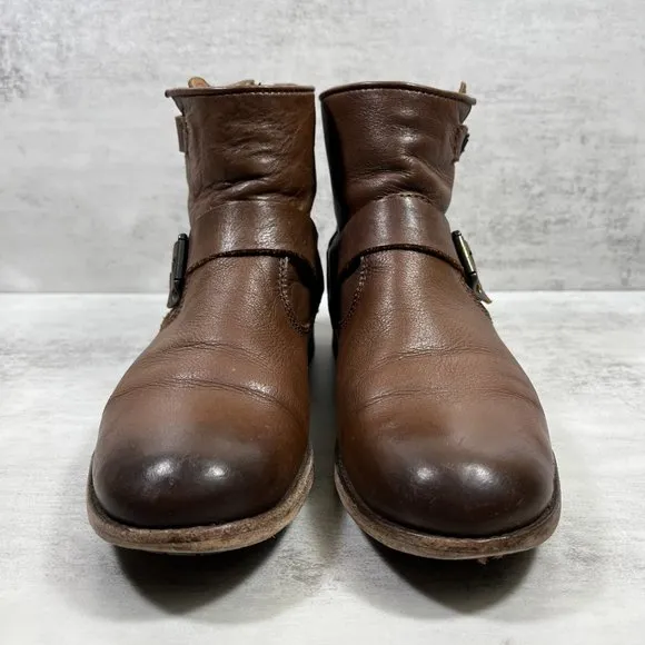 Frye Tyler Engineer Leather Ankle Boots - Women's Size 7.5