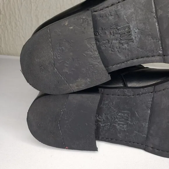 FRYE Veronica Black Leather Buckle Short Leather Moto Boots Size 10B Biker