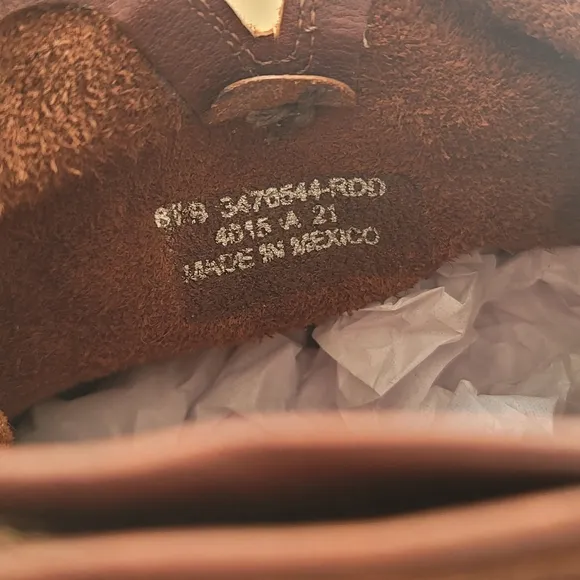 Frye Veronica Distressed Leather Brown Motorcycle Buckled Short Bootie Size 8B