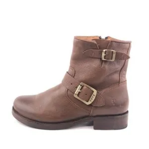 Frye Vicky 6'' Brown Leather Engineer Moto Boots 6 B