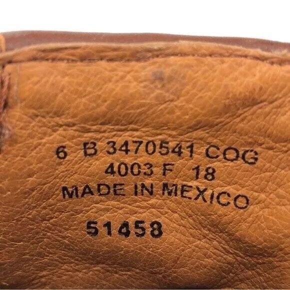 Frye Vicky 6'' Brown Leather Engineer Moto Boots 6 B