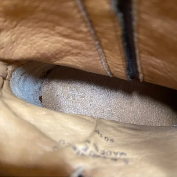 Frye Vicky Engineer Buckle Brown Leather Boot 6B