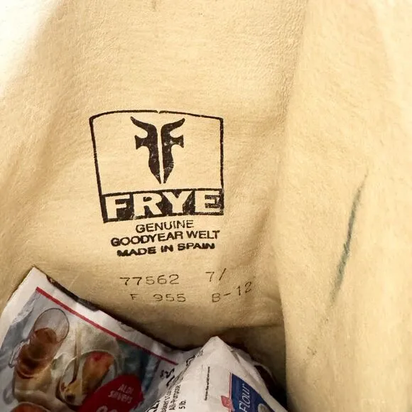 Frye Women's Beige Suede Dorado Riding Leather Motorcycle Tall Biker Boots 7