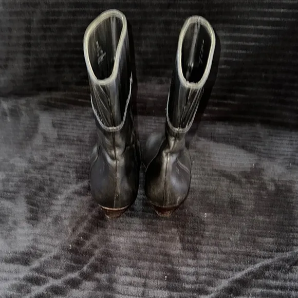 Frye Womens Size 7M Black Leather Sam Boots High Ankle Boots Bootie