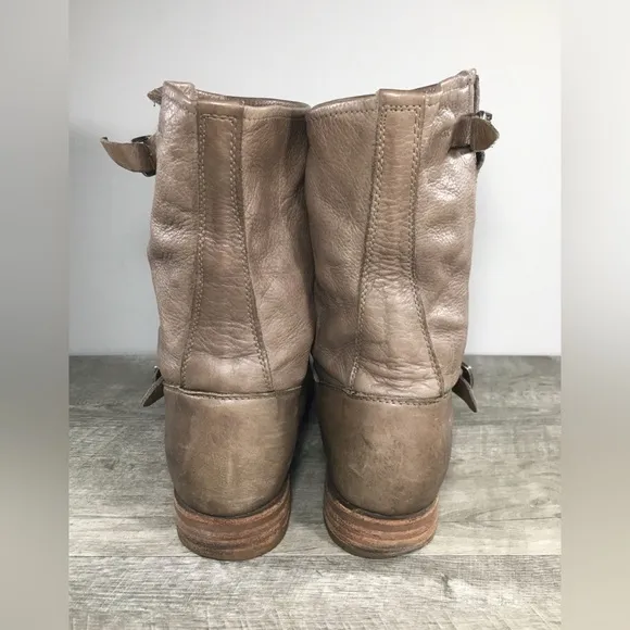 Frye Womens Veronica Distressed Leather Harness Riding Motorcycle Boots Size 9