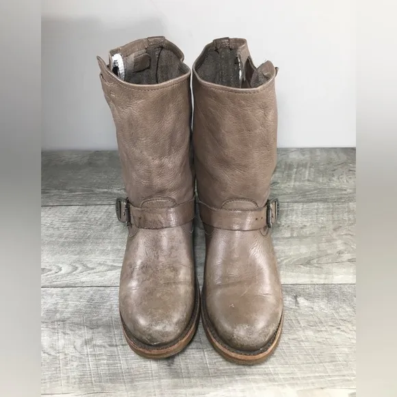 Frye Womens Veronica Distressed Leather Harness Riding Motorcycle Boots Size 9