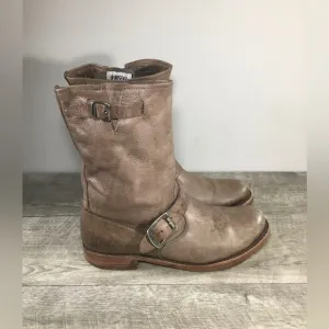 Frye Womens Veronica Distressed Leather Harness Riding Motorcycle Boots Size 9