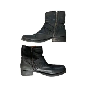 FRYE BROWN LEATHER Ankle Motorcycle Boots Women's Size 10