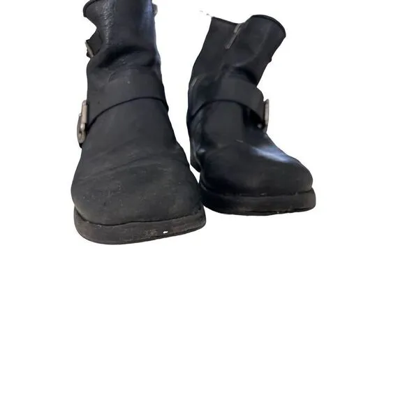 FRYE BROWN LEATHER Ankle Motorcycle Boots Women's Size 10