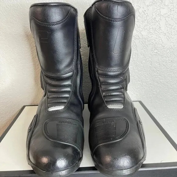 Gaerne G-FLOW Motorcycle Touring Boots Black Leather Waterproof Zip Mens 11 US