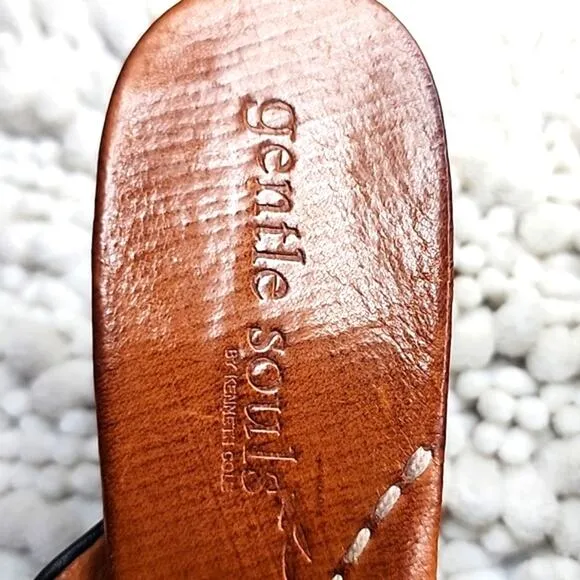 GENTLE SOLES # GABE OLICOUS BLACK LEATHER CLOGS ¤VERY NICE¤ LADIES SIZE 8.5 🔥