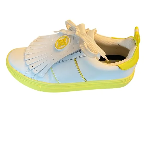 G/FORE Women's Contrast Accent Kiltie Durf Golf Shoes in White Size 8.5 ($225)