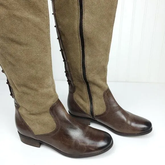 Giani Bernini Caitlyn Truffle Leather Suede Tall Boots