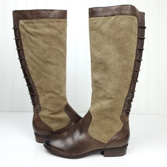Giani Bernini Caitlyn Truffle Leather Suede Tall Boots