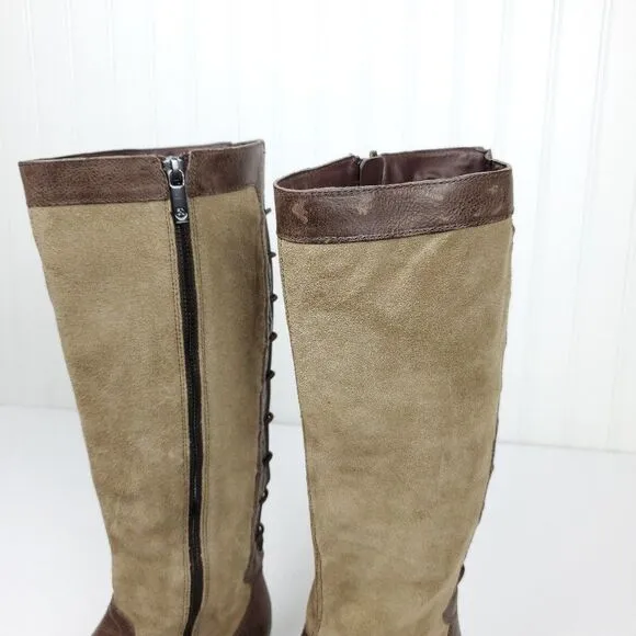Giani Bernini Caitlyn Truffle Leather Suede Tall Boots