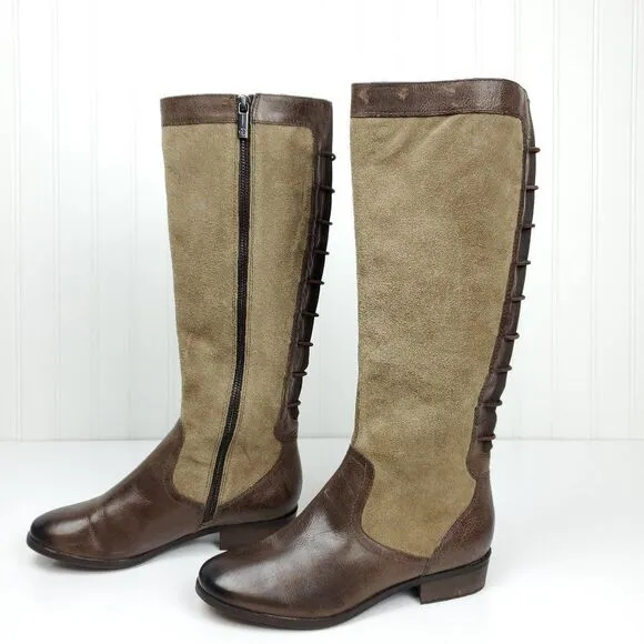 Giani Bernini Caitlyn Truffle Leather Suede Tall Boots