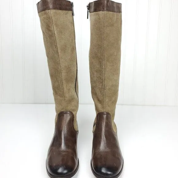 Giani Bernini Caitlyn Truffle Leather Suede Tall Boots