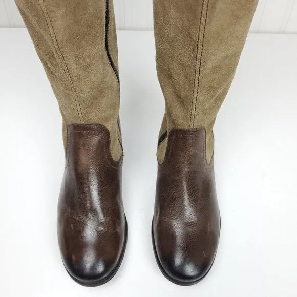 Giani Bernini Caitlyn Truffle Leather Suede Tall Boots
