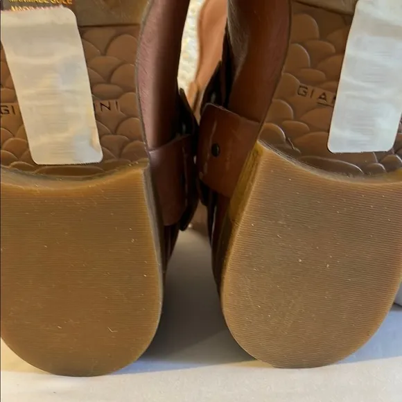 Gianni Bini Brown Combat Moto Boots with Buckle Detail