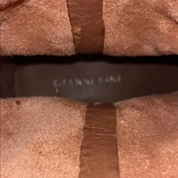 Gianni Bini Brown Combat Moto Boots with Buckle Detail